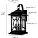 Allbert 3 Light 20.33 inch Powder Coated Black Outdoor Wall Sconce